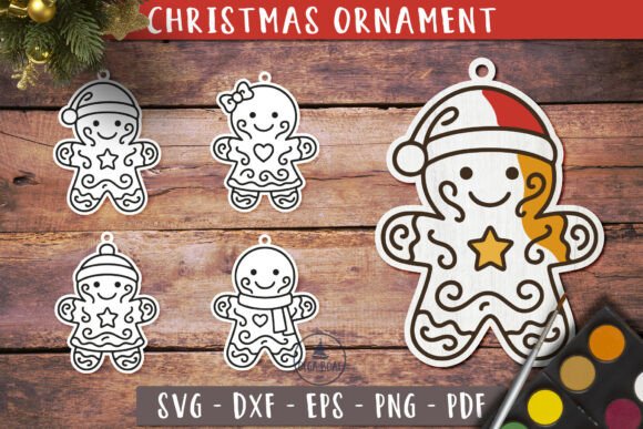 Download Gingerbread Man Coloring Ornament SVG - Ornament svg Collection