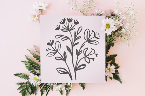 Download Elegant Black and White Flower SVG Files - Flower svg Collection