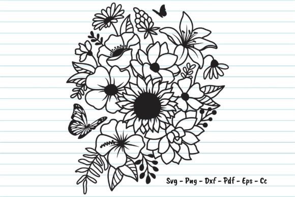 Download Flower Svg Files, Floral Butterfly Svg - Flower svg Collection
