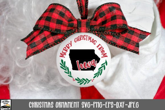 Download Iowa Christmas Ornament SVG File - Ornament svg Collection