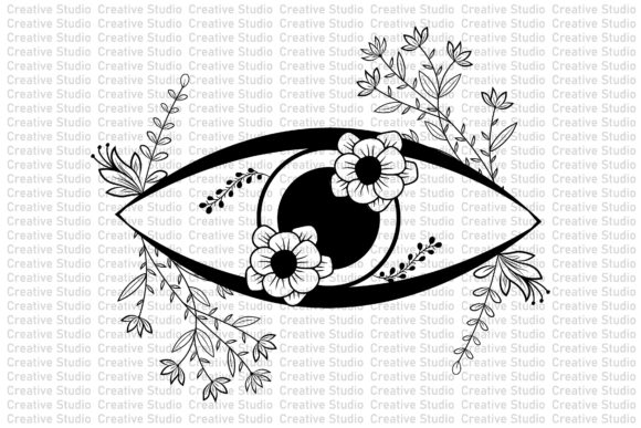 Download Cute Eye Wildflower SVG Design Vector - Flower svg Collection