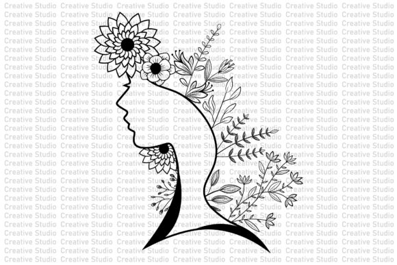 Download Women Girl Wildflower SVG Design Vector - Flower svg Collection