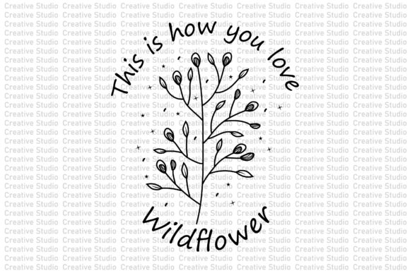 Download Love Wildflower SVG Design Vector - Flower svg Collection
