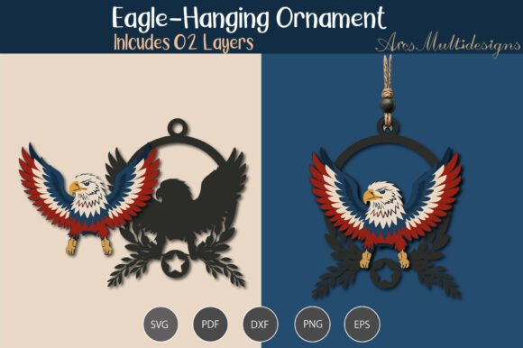 Download Eagle Hanging Ornament SVG - Ornament svg Collection