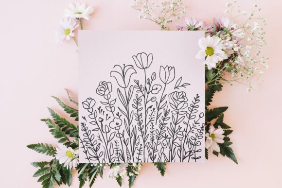 Download Elegant Black and White Flower SVG Files - Flower svg Collection
