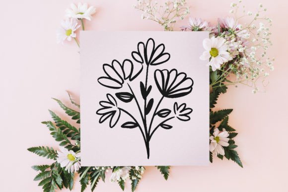 Download Elegant Black and White Flower SVG Files - Flower svg Collection