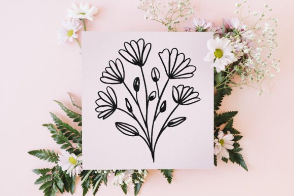Download Elegant Black and White Flower SVG Files - Flower svg Collection