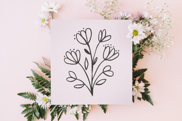 Download Elegant Black and White Flower SVG Files - Flower svg Collection