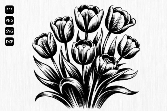 Download Tulip Flower SVG, Floral Heart Svg - Flower svg Collection