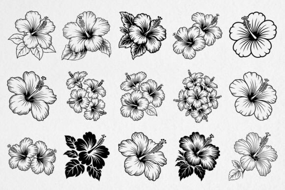 Download Hibiscus Flower SVG Bundle - Flower svg Collection
