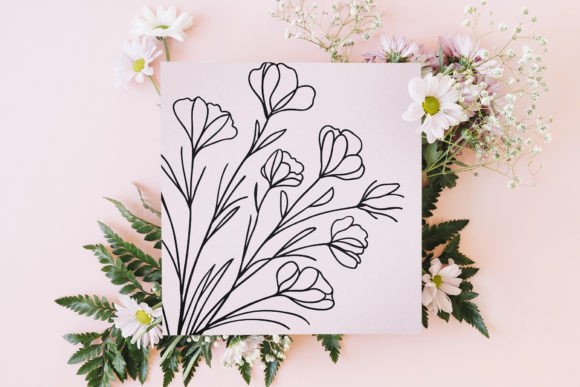 Download Elegant Black and White Flower SVG Files - Flower svg Collection