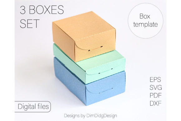 Download Gift Box SVG SET of 3 Jewelry Box Svg - Gift box svg Collection