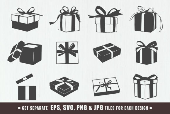 Download Gift Box Svg, Gift Box Silhouette - Gift box svg Collection
