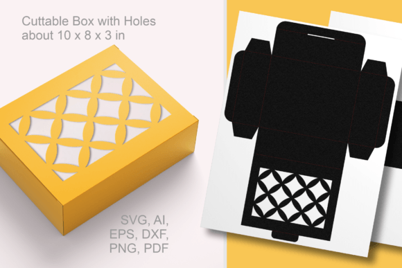 Download Overlapping Circles Pattern Gift Box SVG - Gift box svg Collection