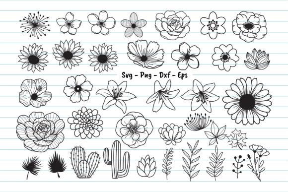 Download 37 Flowers Bundle Svg, Flower Svg Files - Flower svg Collection