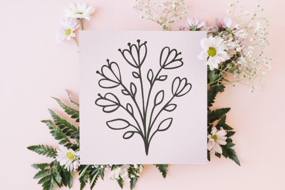 Download Elegant Black and White Flower SVG Files - Flower svg Collection